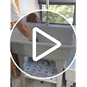 Plastic Freestanding Laundry Sink with Faucet & Washboard - Grey, 25.6x21.65x31.5 inches