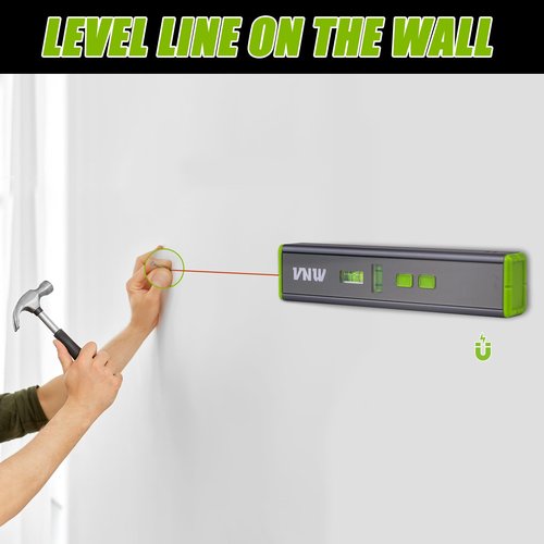 Laser Level with 90°/180° Bubbles and Magnetic - Multipurpose and Portable Design - Lazer Leveler Tool for Hanging Picture Wall Writig Home Renovation