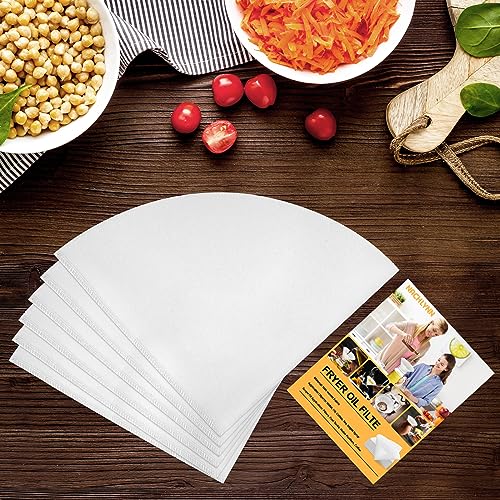 Nachlynn 20 Pcs 10 Inch Fryer Oil Filter Cones – Non-Woven Grease Filter for Deep Fryer & Maple Syrup