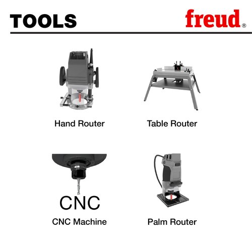 Freud 1/2" (dia.) Dovetail Bit with 1/4" shank, 1-7/8" overall length (22-104)