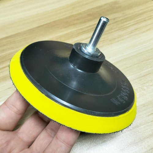 JUNLIXN 6 Inch Backing Plates Buffing Pads Holder 5/8-11 Thread Hook & Loop Backer with 1/4'' Connecting Rod Hex Shank for Polishing Tools, Sander (Pack of 4)