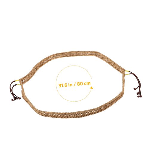 POPETPOP 1pc Handmade Rope for Ethereal Drum Decoration Light Brown Decorative Rope for Craft and Drum Use Suitable for Hand Pan Drum