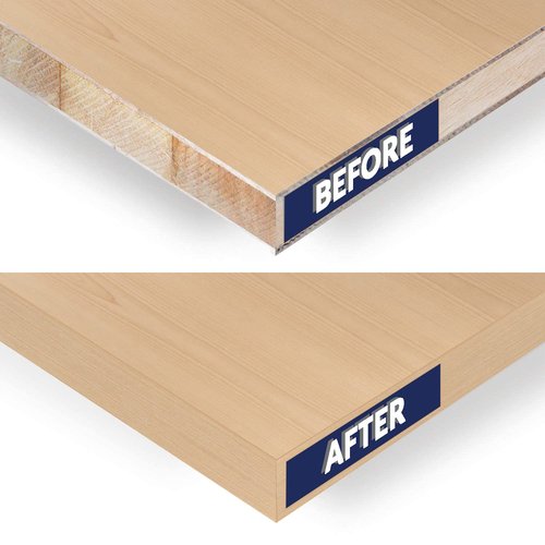 Birch Wood Veneer Edge Banding 3/4 inch x 25 ft Pre Glued Adhesive Edging Trim Tape Iron On Flexible Strip Roll Laminate Cabinate Countertop Furniture Shelf MDF Board Paintable Molding Easy Trimmer