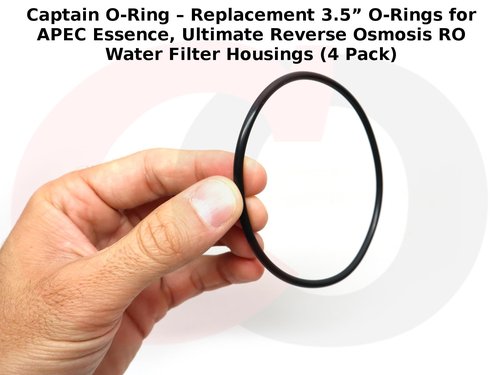 Captain O-Ring – Replacement 3.5” O-Rings for APEC Essence, Ultimate Reverse Osmosis RO Water Filter Housings (4 Pack) (Version B (O-RING-SET-B))