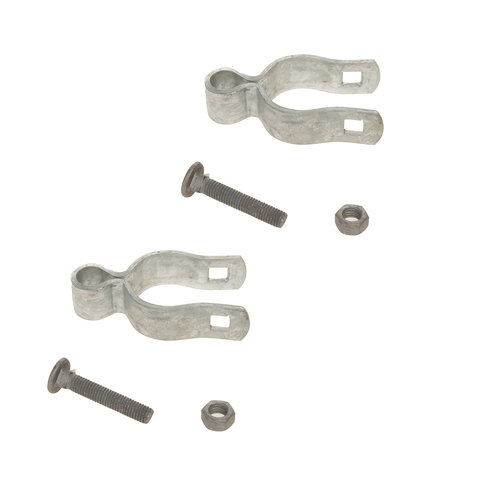 Dailydanny 2 Pack Chain Link Fence Frame Gate Post Female Hinge with Bolts and Nuts (1-7/8 Inch)