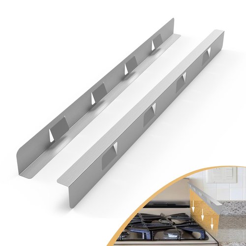 MOFINO Stove Gap Covers 316 Stainless Steel Stove Gap Filler Oven Side Gap Filler Between Stove and Counter Slide In Range Trim Kit for Kitchen 2 Pack(23.2” Silver)