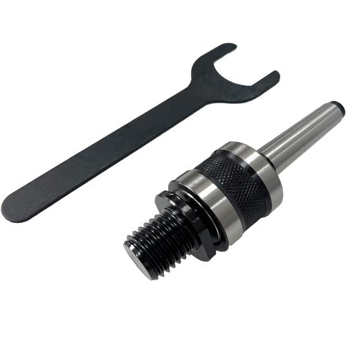 Woodworking Live Tailstock Chuck Adapter to 1" x 8tpi Thread with #2 Morse Taper Mount