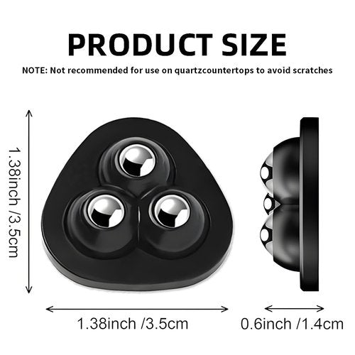 uadbau Appliance Slider, 8 Pack Self Adhesive Mini Caster Wheels, Appliance Rollers, 360° Swivel Universal Rollers, Appliance Sliders for Kitchen Appliances, for Coffee Maker, Countertop, Storage Box