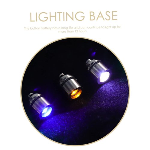 NUOBESTY 9pcs Keychain Flashlight Battery Powered Color Changing Lights for DIY Crafts and Outdoor Activities Lightweight Durable Design