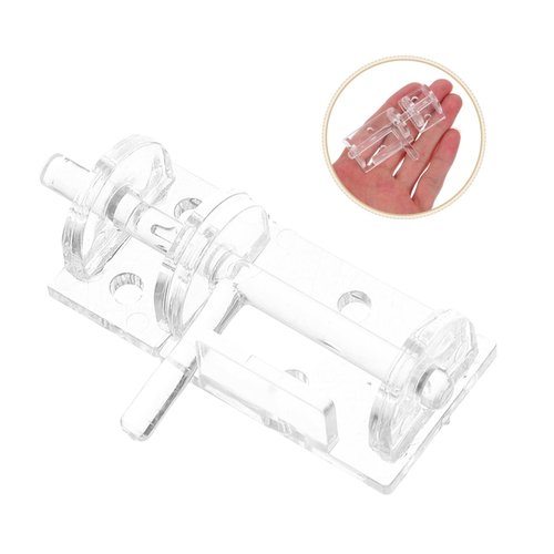 KALLORY Transparent Door Bolt Lock Latch Acrylic Security Device with Easy Installation for Home Doors and Windows Versatile Use Aesthetic Design and Enhanced Safety