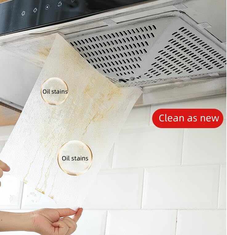 LBGWOEC 24Pcs 43x45cm Range Hood Filter Sheets - Nonwoven Flame-Retardant Oil Filtration