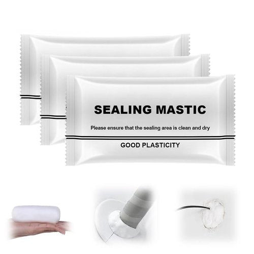 2025 New Type White Waterproof Sealant Mastic, Waterproof Repair Sealing Clay, Quick Mending Mud for Drain Connection, Wall Hole, Air Conditioning Hole Waterproofs Seal Putty, Gaps Wall Filler (3)