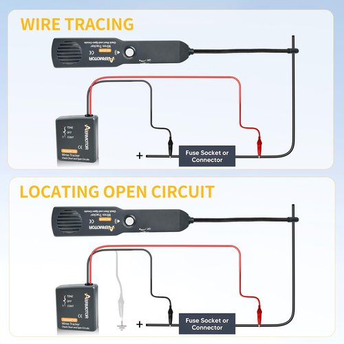 FORIOT Circuit Tracer, Automotive Circuit Tester DC 6-42V, Automotive Short Circuit Finder Wire Scanner,EM415PRO Short and Open Circuit Finder for Cars, Trucks, Tractors, Boats, RVs Circuit Repair
