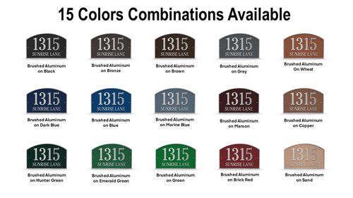 Personalized Aluminum Address Plaque – Custom House Number Sign for Outdoor Use – Weatherproof Metal Address Sign