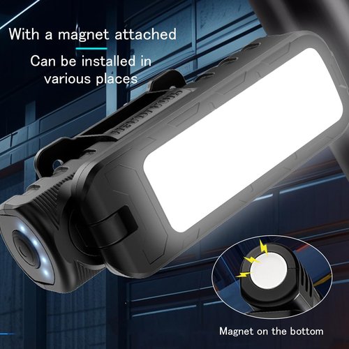 2 Pcs Rechargeable LED Work Light BBQ Grilling Accessories with Magnetic Base, 180° Rotate Mechanic Grill Light for Car Repair, Emergency, Camping, Outdoor & Mechanics Tools