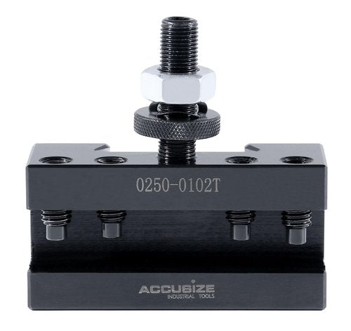Accusize Industrial Tools Style Axa Boring, Turning and Facing Quick Change Tool Post Holder for 5/8'' Turning Tools, Style 2 Ex-Large, 0250-0102T