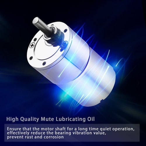 Greartisan DC 12V 100RPM Gear Motor High Torque Electric Micro Speed Reduction Geared Motor Eccentric Output Shaft 37mm Diameter Gearbox