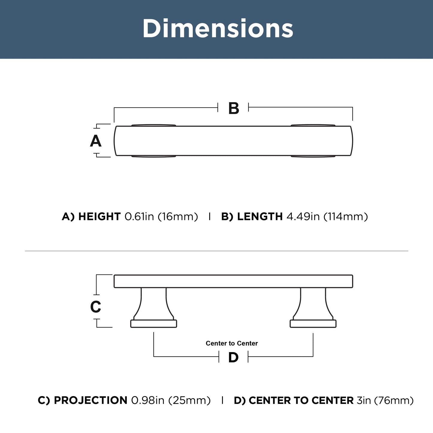 FRANKLIN BRASS Tiered Foot (10-Pack) Cabinet Handles 3" Hole Center Pulls | Champagne Bronze Hardware Kitchen Door, Drawers, Dressers, Furniture P49572C-CZ-B