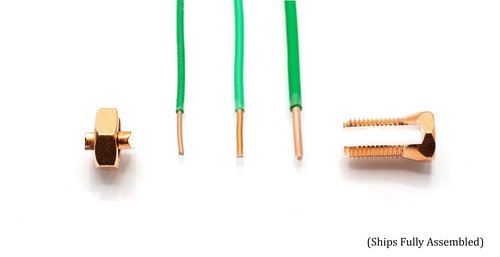 THE CIMPLE CO Size #8, 1 Pack - Copper Split Bolt Connector - Bonding Wire Connector - Grounding Split Bolt for Conductors - Copper Ground Bolt - Size S8, 1 Count