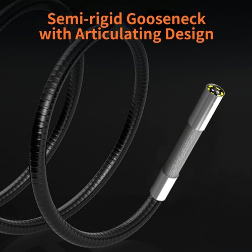 DXZtoz 10FT Articulating Borescope, Inspection Camera with 0.33in Two-Way Steering Snake Camera, Waterproof 1080P Endoscope with Light for Mechanics Electriction Wall Pipe Inspection