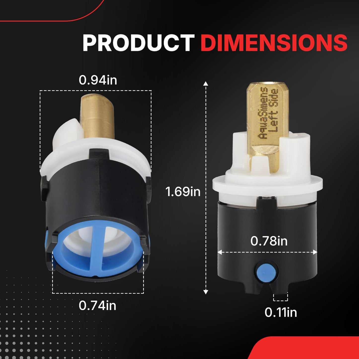 RP60400 Valve Hot and Cold Bathroom Faucet Cartridge Sink Handle Valve Stem Assembly Compatible with Delta 2 Handle Bath Diamond Seal Technology Faucets and Beverage Faucets