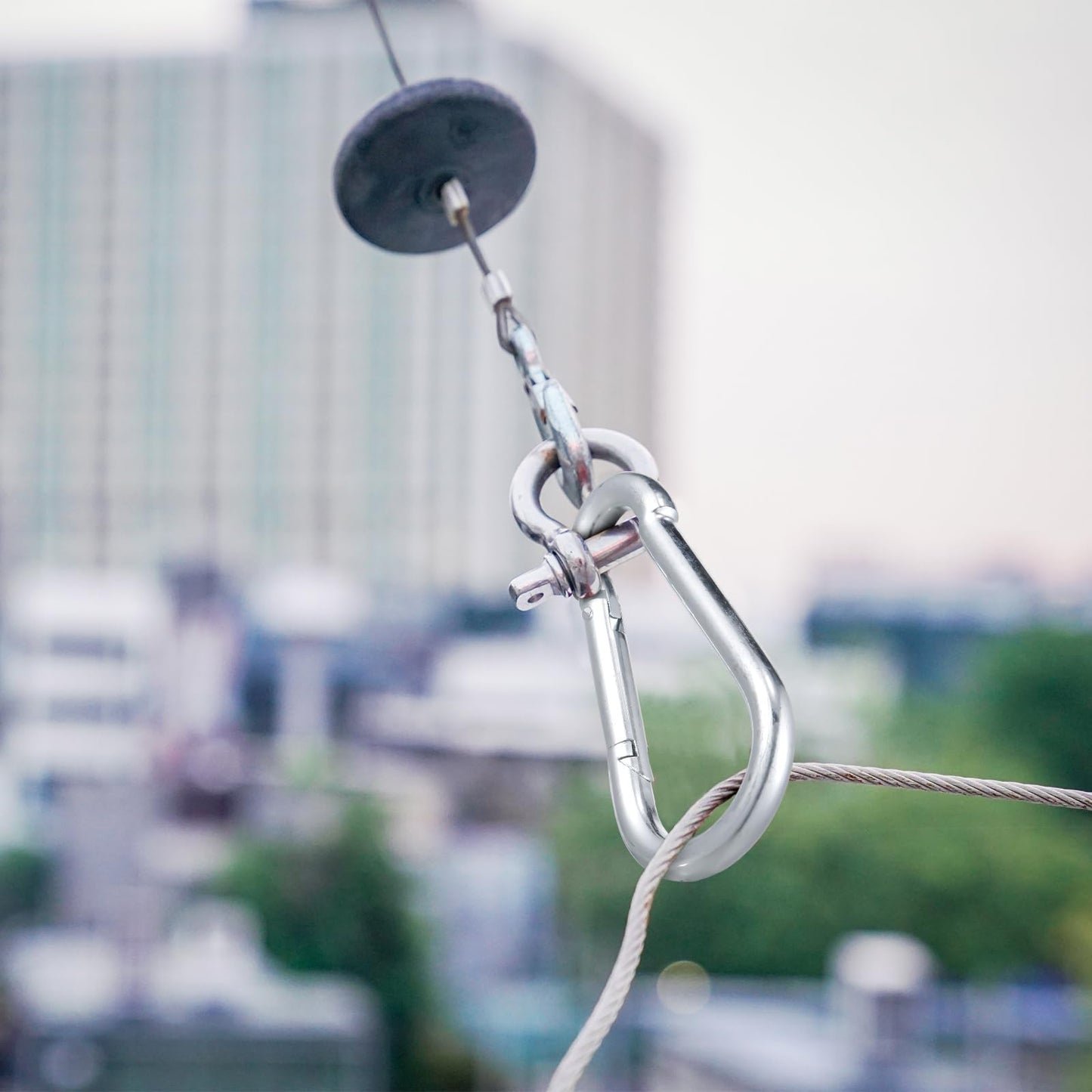 Shappy Pulley Block System Set, M20 Pulley Wheel Stainless Steel with 66ft Nylon Rope and Hooks, Swivel Lifting Wire Rope Cable Roller for Lifting Hanging(42 Pcs)