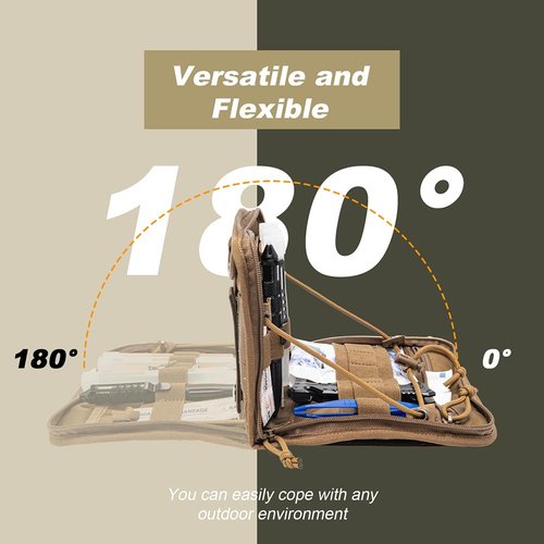 TSPRO Ultra Tactical Molle Admin Pouch Utility EDC Pouch Tool Organizer Clam-Shell Molle Pouches for Tools and Medical Suppliers Organization (Green)