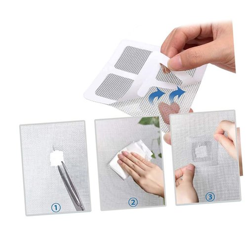 HOLIDYOYO 20Pcs Screen Patch Repair Kit Self Adhesive Window Screen Repair Tape for Fixing Rips Tears and Screens Doors Tents and Rvs and Reusable