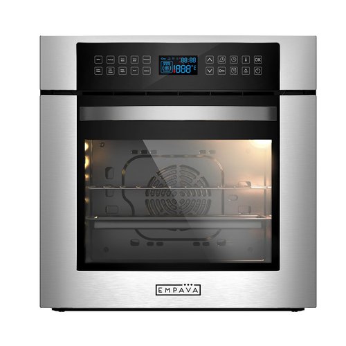Empava 24" 10 Cooking Functions W/ Rotisserie Electric LED Digital Display Touch Control Built-in Convection Single Wall Oven EMPV-24WOC02