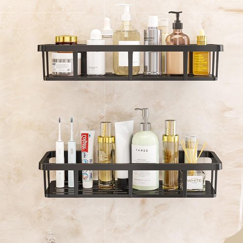 1pc Multipurpose Self - Adhesive Wall - Mounted Shelf: A Great Fit for Bathroom and Kitchen Storage Solutions