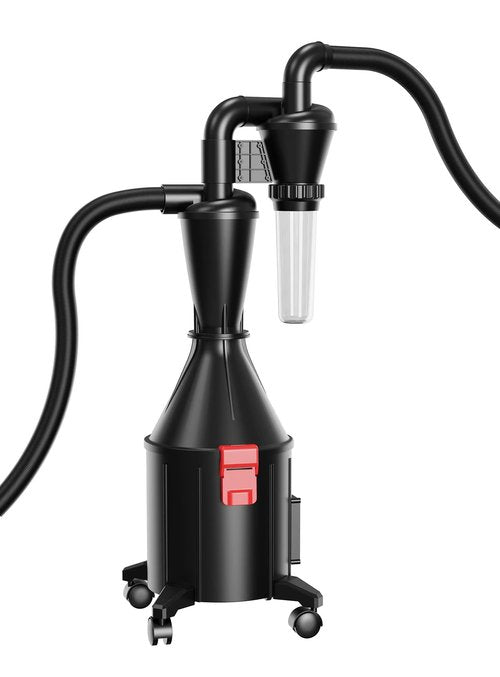 PEMEDOR 2 in 1 Dust Cyclone Collector Separation Vacuum Cleaner Wall Mounted Wheeled Modes Dust Collector Woodworking Tools Contractor Polish Pollen Ash etc Focusing Small Dust (Whole Rocket Set)