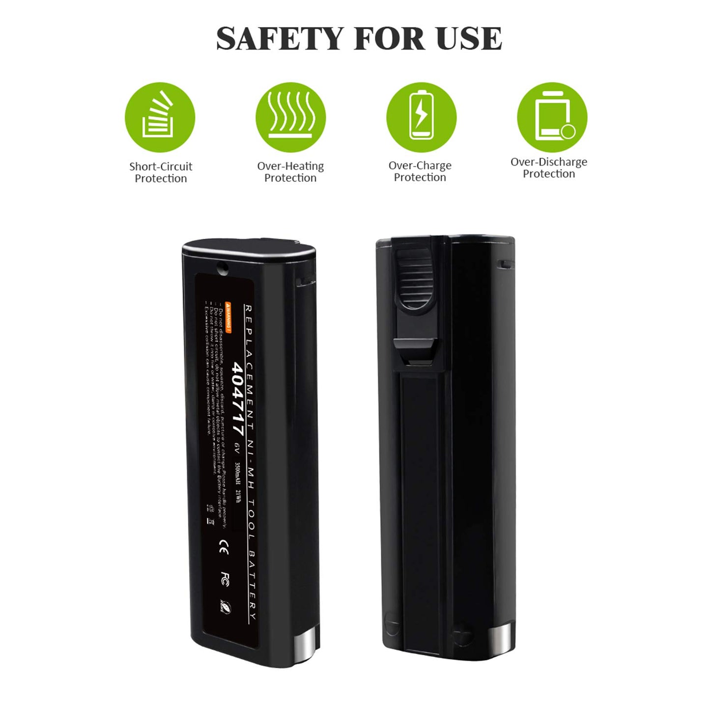 Upgraded 4000mAh 2Packs 6V Ni-MH Replacement Battery for Paslode 404717 Battery Compatible for Paslode B20544E BCPAS-404717 404400 900400 900420 900600 901000 902000 B20720 CF-325 IM200 F18 IM250