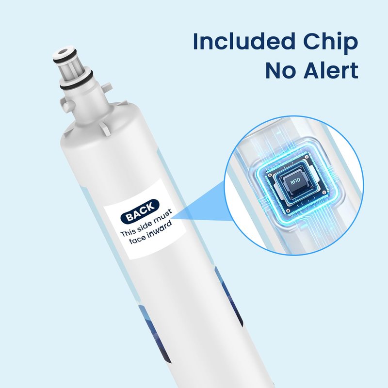 MARRIOTTO Replacement for GE RPWFE, RPWF (Built-in CHIP) Refrigerator Water Filter, Compatible with GFE28GELDS, PFE28KELDS, PFE28KYNFS, GFD28GELDS, GYE22HMKES, GFE28GYNFS, GFD28GYNFS, Pack of 1