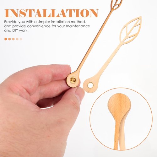 DOITOOL 8 Set Wooden Clock Hands Only, Wooden Clock Mechanism Movement Repair Parts Replacement for Repair DIY Home Art Decor
