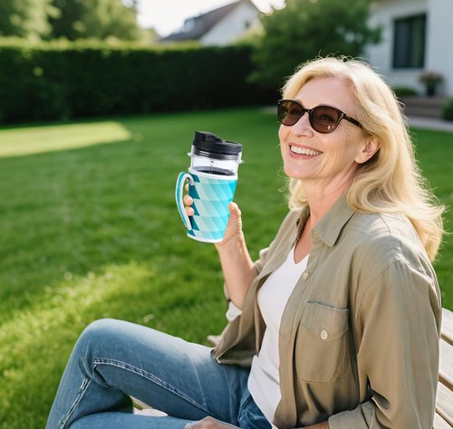Neoprene Cup Sleeve Compatible only with Ninja BN751（24oz-710ML） Blender cup Insulated Anti - slip Sleeve for home,1 pack