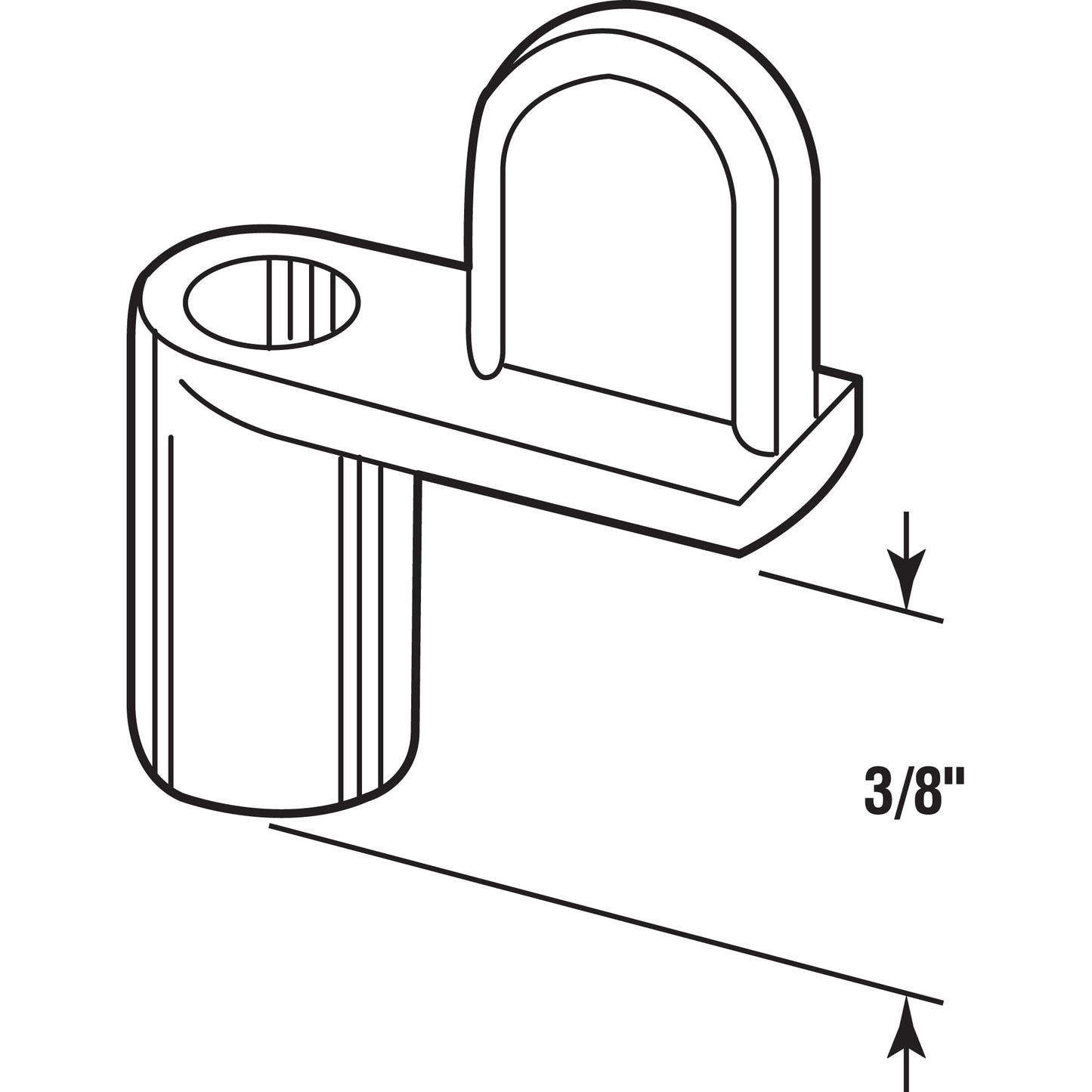 Prime-Line L 5838 Screen Clips, 3/8 In., Diecast, White, with Screws (8 Pack)