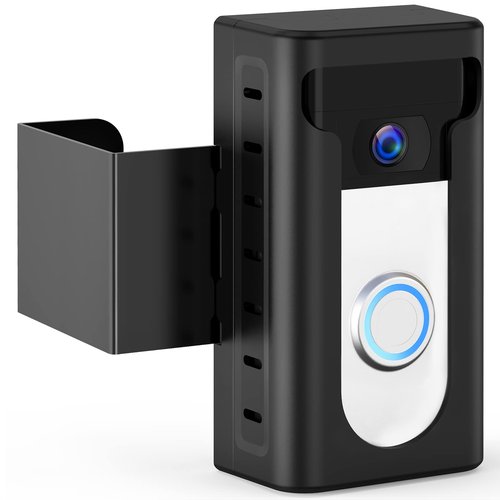 KIMILAR 2024 Upgrade Anti-Theft Video Doorbell Mount, Not Block Doorbell Motion Sensor, Adjustable No-Drill Mounting Bracket Wedge Holder Accessories for Home Rentals Office, Not for Security Door