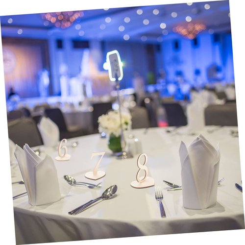 Cabilock 20Pcs Table Number Signs Heart Shaped Wedding Reception Table Numbers Seat Signs for Parties Birthdays Anniversaries and Events