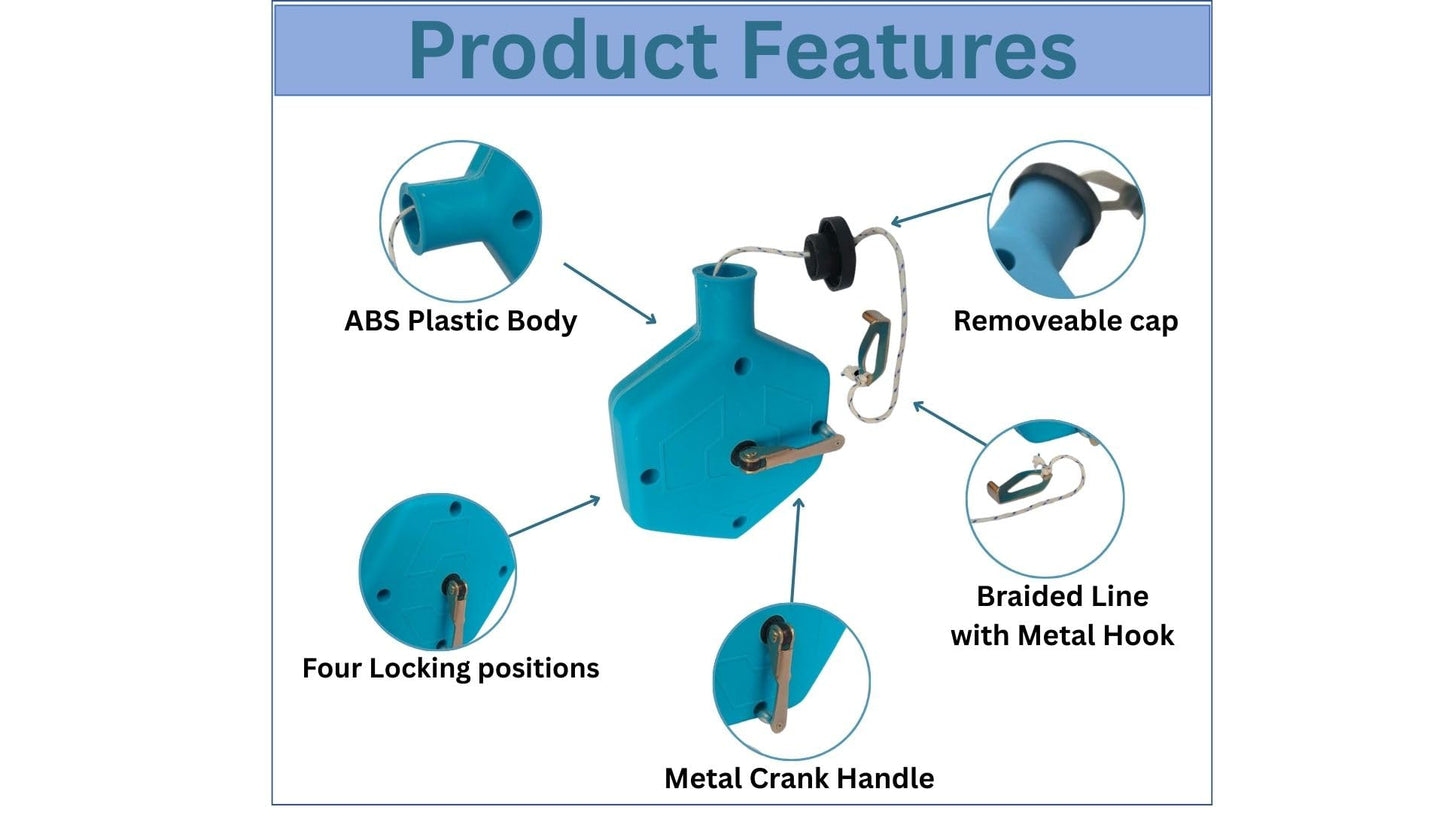 Zimpty ZY502 2-Pack 100-Foot Chalk Line Reel, 1.5mm String (Blue)