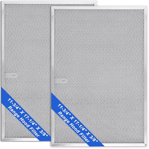 Wadoy BPS1FA36 2 Pack Range Hood Filter for Broan NuTone 99010300E (11-3/4" x 17-1/4" x 3/8")