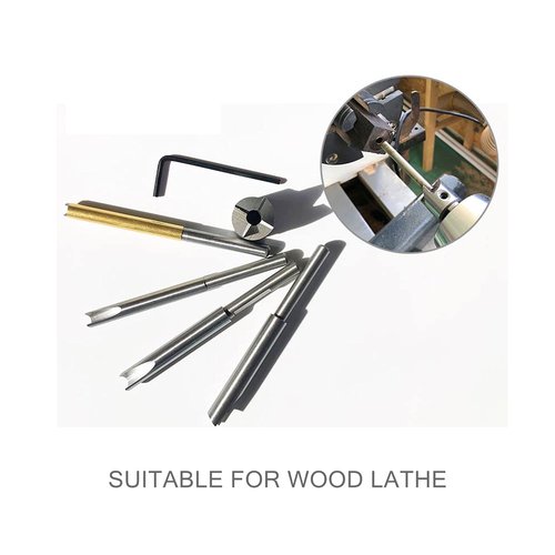 Wood Turning Barrel Kits, Turning Tools, Pen Mandrel MT2 (Pen Mill Kit - 7Pcs)
