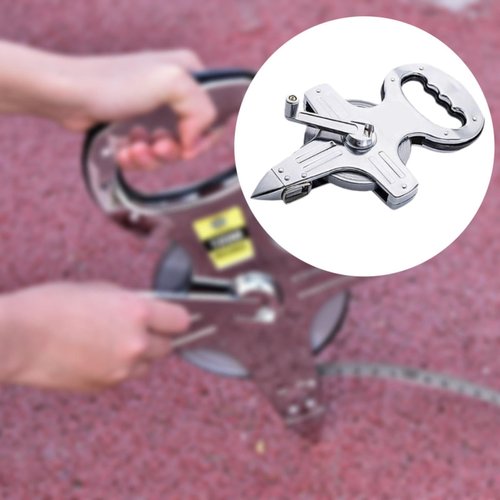 Whtkoph Metal Frame Tape Measure Steel Frame Ruler Professional Measuring Tool Long Tape Reel, 30m