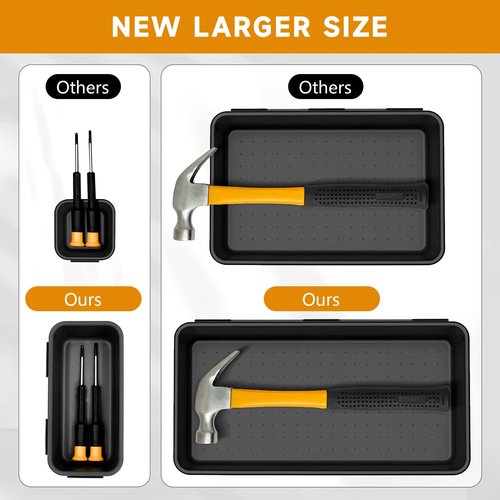 FLYVOLE [60 PCS Upgraded] Tool Box Organizer Tray, Toolbox Desk Drawer Organizer, Tool Box Tray, Toolbox Organization Storage for Rolling Tool Chest (60 PCS)