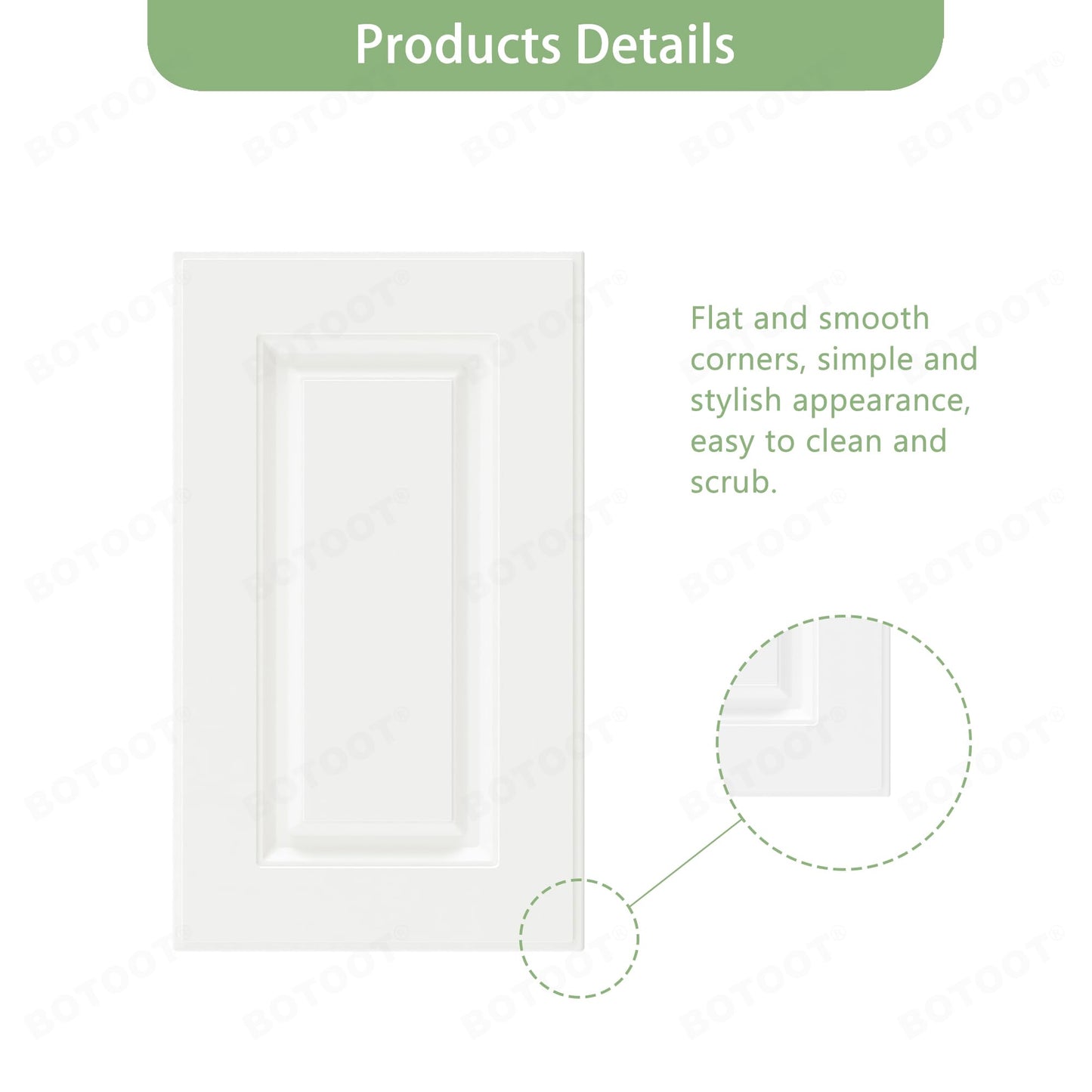 Built-in Cabinet Doors - Cabinet Replacement Doors for Kitchen, Living Room, Bedroom, Bathroom - 22.5 Inch High (White, 13.25 Inch Wide)