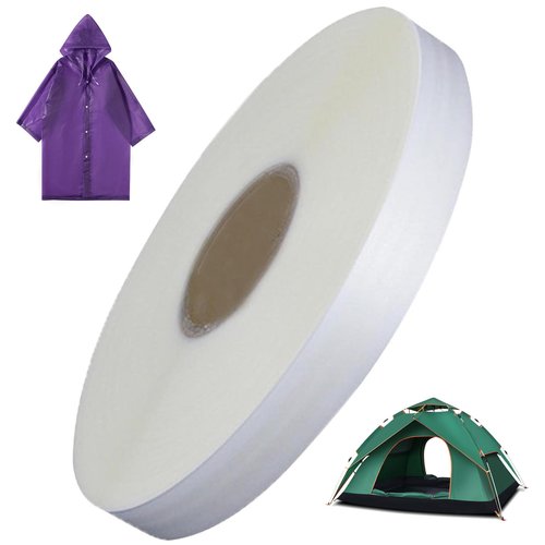 Veesper Tent Repair Tape 787x0.8 Inch Transparent Waterproof PVC Seam Tape with PU Adhesive, Fabric Repair for Raincoats, Camping Tents and Rain Shoes