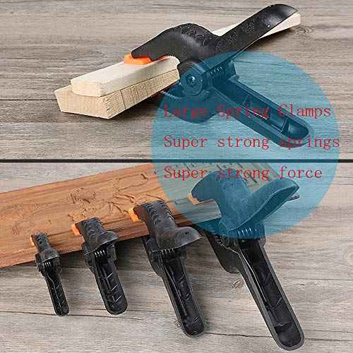 ONDY 2 Pack Of 9¡± Large Spring Clamps Heavy Duty Nylon Muslin Woodworking Clamps Photo Studio Backdrops Backgrounds Clamps Set, the Jaws Have a Maximum Opening of 4"