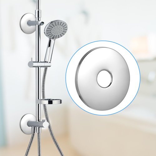 Ymapinc 4Pcs Large Shower Arm Flange, 3.15inch Shower Faucet Cover Plate for Head Arms and Plumbing Cover Plates, Stainless Steel Pipe Escutcheon Plate (Inner Diameter: 0.83in)