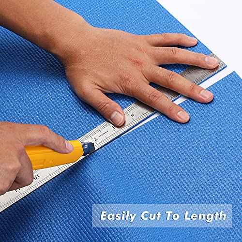 CASOMAN Professional Tool Box and Drawer Liner, Blue, Easy Cut Non-Slip Foam Rubber Toolbox Drawer Liner Mat - Adjustable Thick Cabinet Liners, 18inch (Wide) X 24feet (Long)