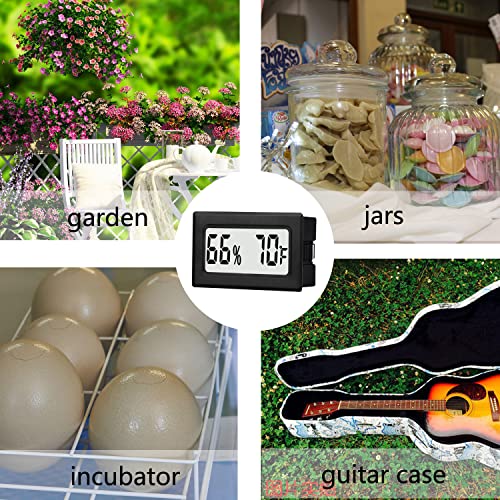 Tasogen 6-Pack Mini Digital Hygrometer Thermometer for Home & Jars—Temperature & Humidity Monitor