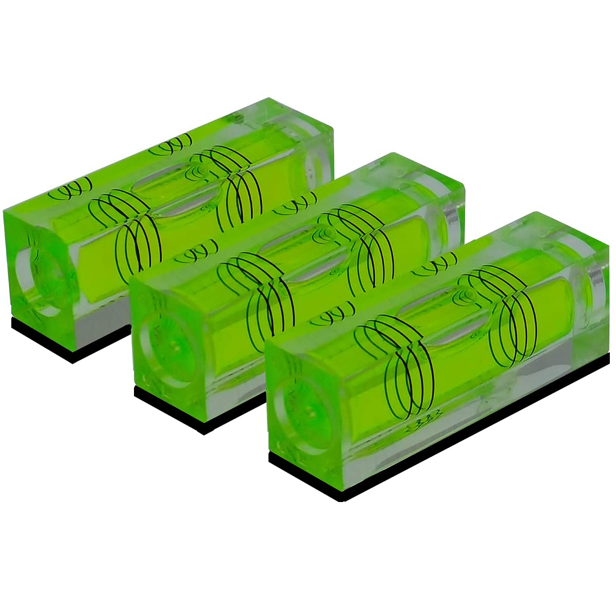 Small Bubble Level Tool Mini rectangle Three Line Horizontal Pearl 522015